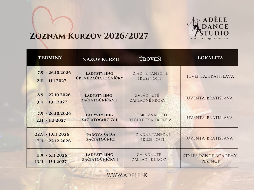 Zoznam kurzov 2026/2027